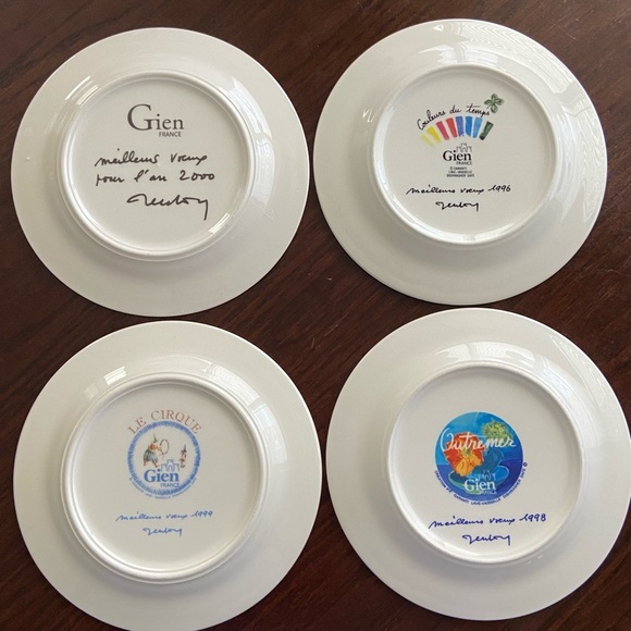 Set of 4 GIEN France 5” plates Couleurs Du Temps - Picture 4 of 9